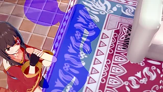 KonoSuba Hentai - Megumin Handjob with cumshot in her face - Japanese Asian Manga anime recreation porn